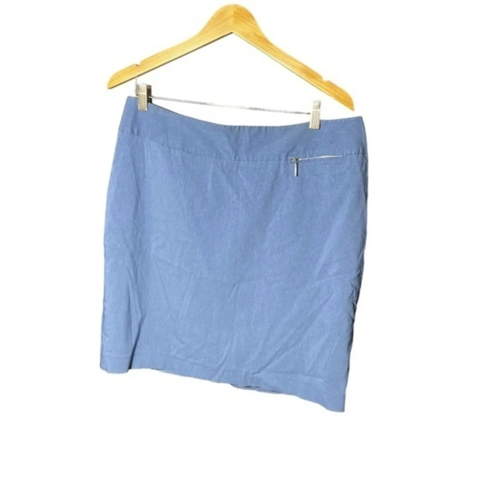 Lane‎ Bryant Skirt Women Size 16 Blue Zipper Pocket Stretch